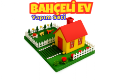 Toptan Maket Bahçeli Ev Yapım Seti