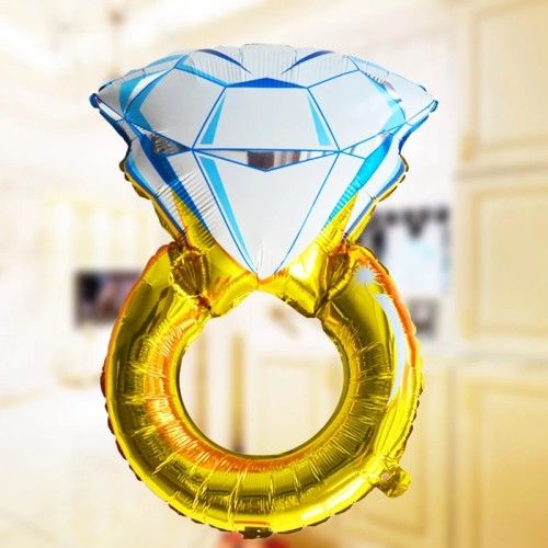 Toptan Folyo Balon büyük Tek Taş Yüzük Model
