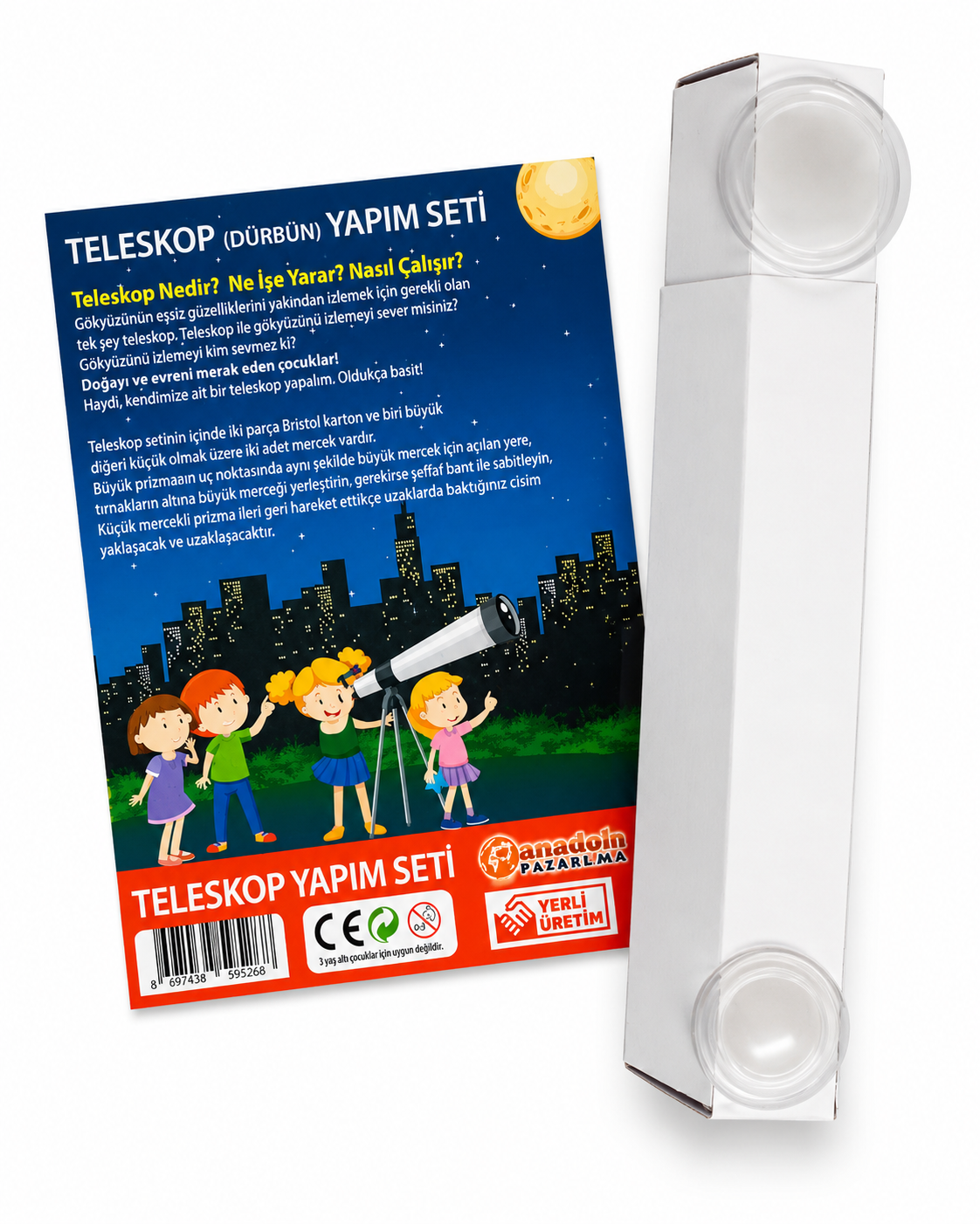 Toptan Teleskop Yapım Seti 2 Adet Mercek Hediyeli