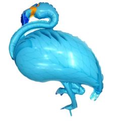 Toptan Folyo Balon Flamingo Mavi Model