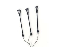 Toptan Maket Bahçe Lambası - 1/100 Ölçekli 3'lü Set