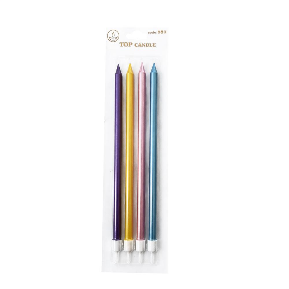 Toptan Mum Seti 19cm 4lü Metalik