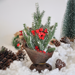 Toptan 26cm Çuhalı Süslü Çam Ağacı