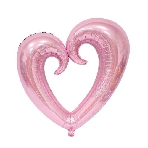 Toptan Folyo Balon İçi Boş Kalp Jumbo Pembe