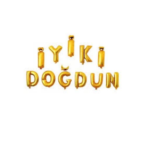Toptan Folyo Balon İyiki Doğdun Gold Model