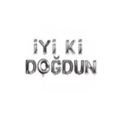 Toptan Folyo Balon İyiki Doğdun Gümüş Model