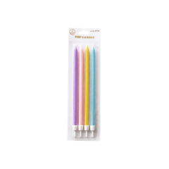 Toptan Doğum Günü Mum Seti 19cm 4lü Pastel Makaron