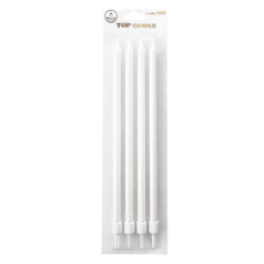 Toptan Doğum Günü Mum Seti 19cm 4lü Beyaz