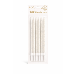 Toptan Doğum Günü Mum Seti 15cm 6lı Gümüş