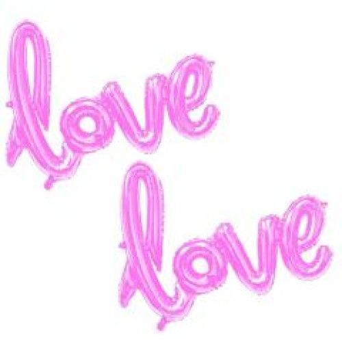 Toptan Folyo Balon Küçük Love Pembe Model