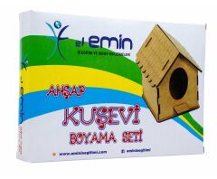 Toptan Boyama Ahşap Kuş Ev Seti