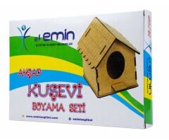 Toptan Boyama Ahşap Kuş Ev Seti