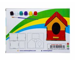 Toptan Boyama Ahşap Kuş Ev Seti