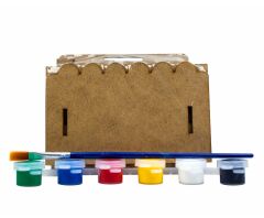 Toptan Boyama Ahşap Kuş Ev Seti