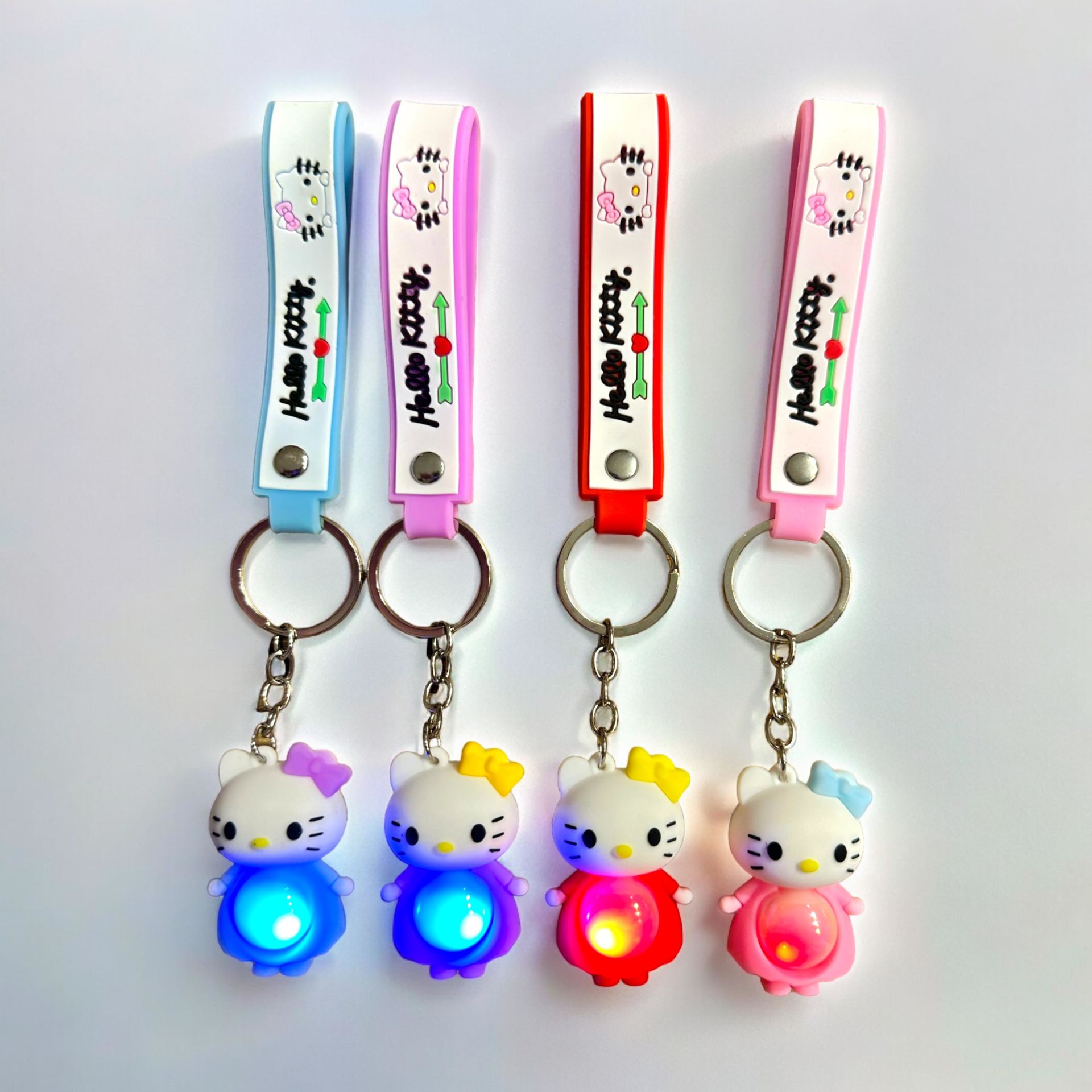 Toptan Işıklı Anahtarlık Hello Kitty Model