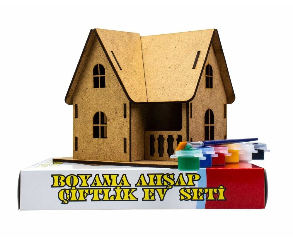 Toptan Boyama Ahşap Villa Ev Seti