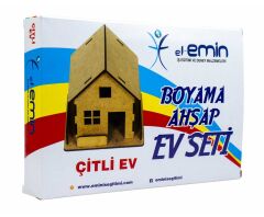 Toptan Boyama Ahşap Çitli Ev Seti