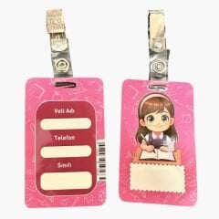 Toptan İsimli Yaka Kartı Kız Model