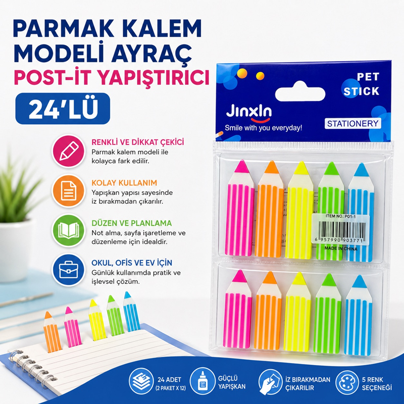 Toptan Kalem Model Parmak Ayraç Post-it