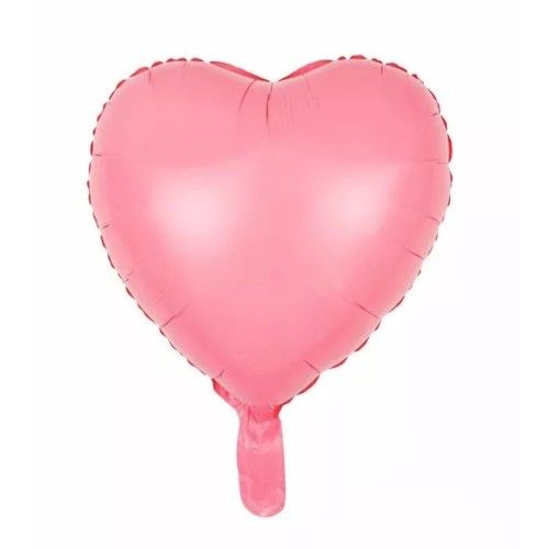 Toptan Folyo Balon Makaron Pembe Kalp Modeli