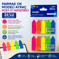 Toptan Post-it Yapışkanlı Ayraç Parmak Ok Model