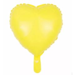 Toptan Folyo Balon Makaron Sarı Kalp Model