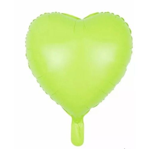 Toptan Folyo Balon Makaron Yeşil  Kalp Model