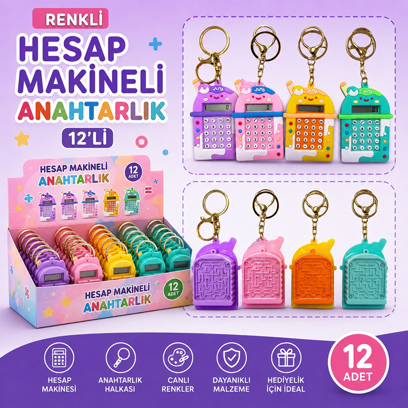Toptan Hesap Makineli ve Labirent Oyunlu Anahtarlık