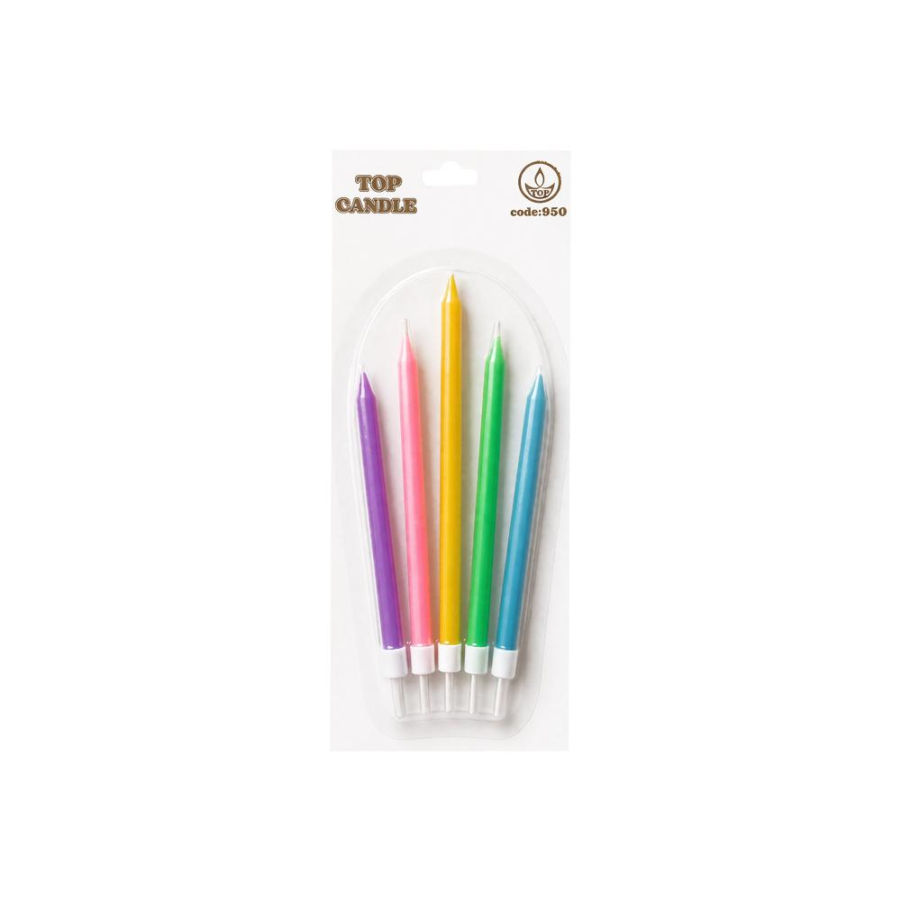 Toptan Pastel Doğum Günü Mum Seti 5li Makaron