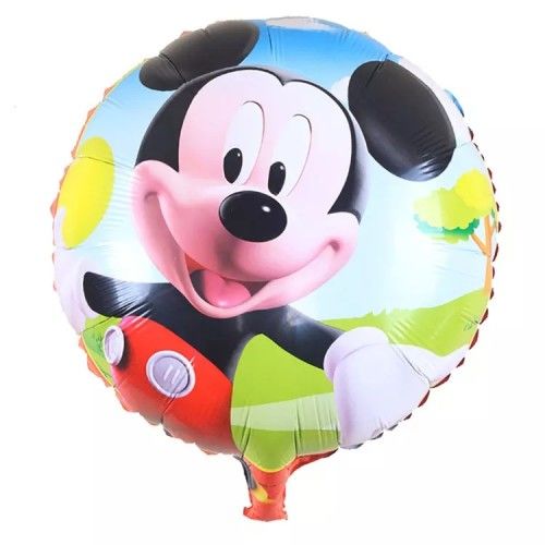 Toptan Folyo Balon Miki Erkek Yuvarlak Model