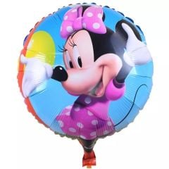 Toptan Folyo Balon Mini Kız Yuvarlak Model