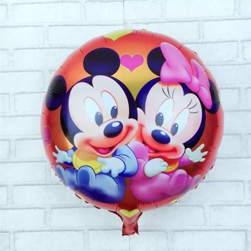Toptan Folyo Balon Mini Miki Yuvarlak Model