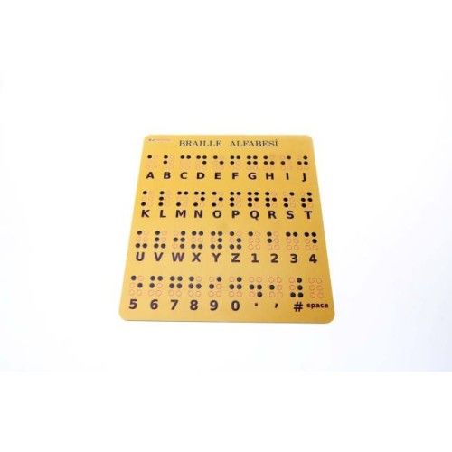 Toptan Oyuncak Türkçe Braille Alfabesi Kare Model