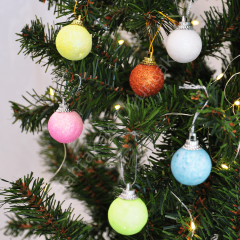Toptan Yılbaşı Ağaç Süsleme Topları 12li 3cm Karışık