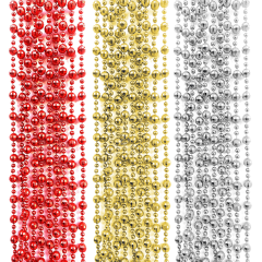 Toptan Yılbaşı Ağaç Süsleme Zinciri 270cm Gümüş