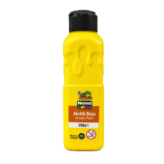 Toptan Nova Color Akrilik Boya 250 Gram Sarı Renk