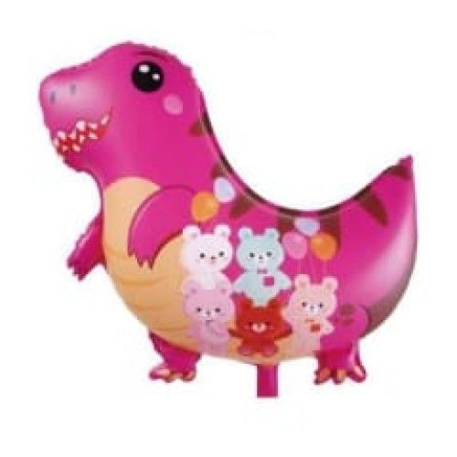 Toptan Folyo Balon Pembe Dinozor Model
