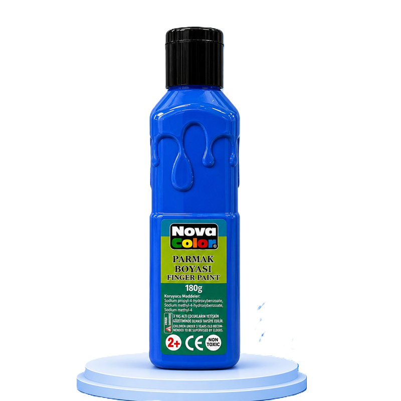 Toptan Nova Color Parmak Boyası 180 Gram Mavi Renk