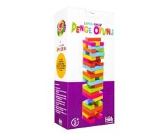 Toptan Denge Oyunu Ahşap Renkli 54 Parça