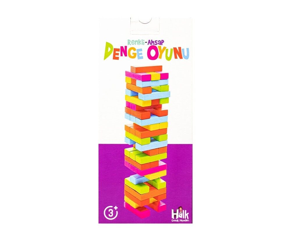 Toptan Denge Oyunu Ahşap Renkli 54 Parça