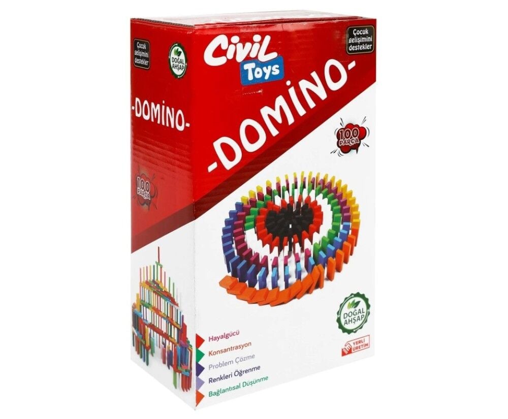 Toptan Ahşap Domino 100 Parça