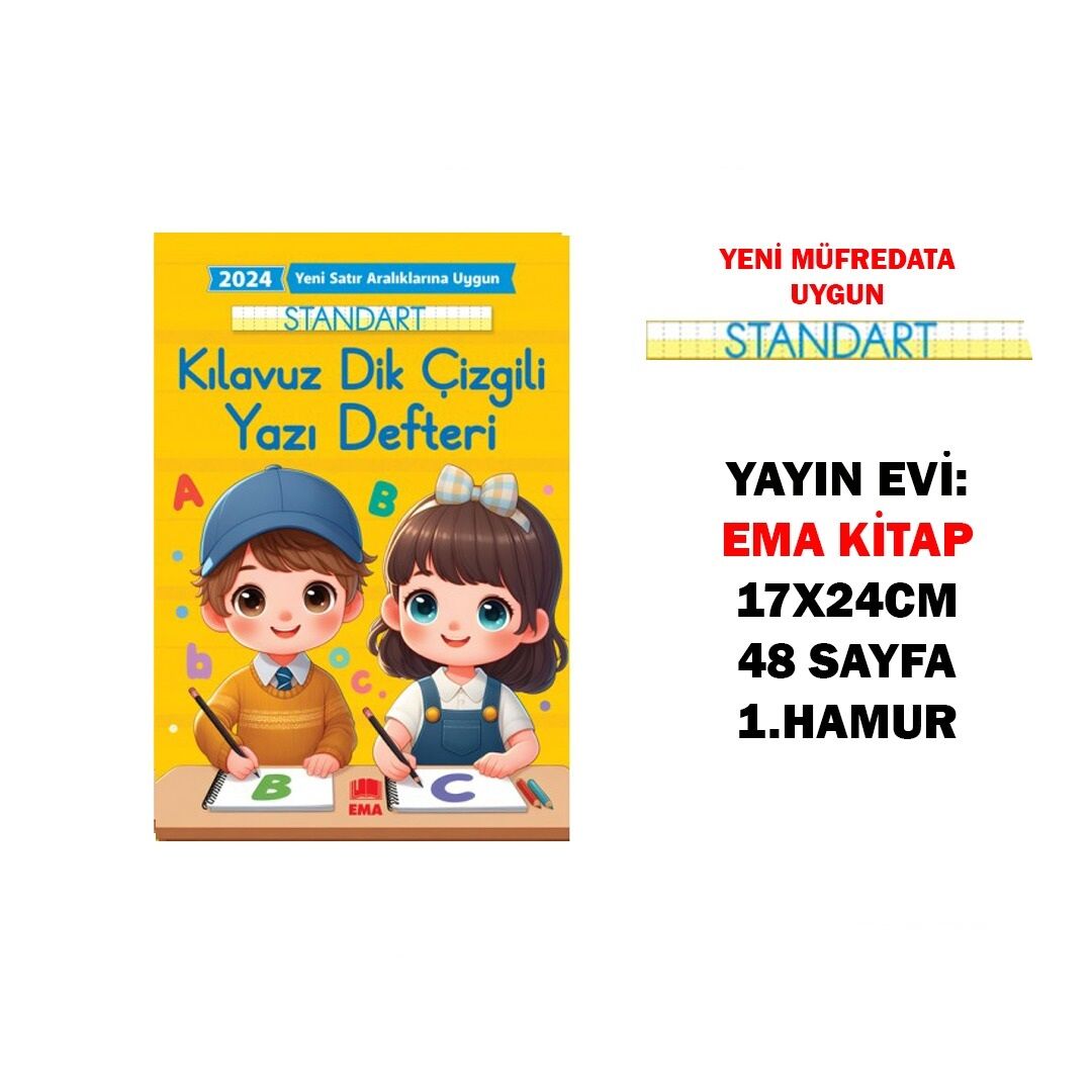 Toptan Kılavuz Dik Çizgili Yazı Defteri 17x24 cm