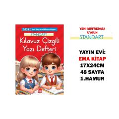 Toptan Kılavuz Dik Çizgili Yazı Defteri 17x24 cm