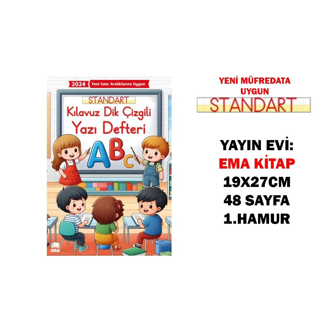 Toptan Kılavuz Dik Çizgili Yazı Defteri 19x27cm