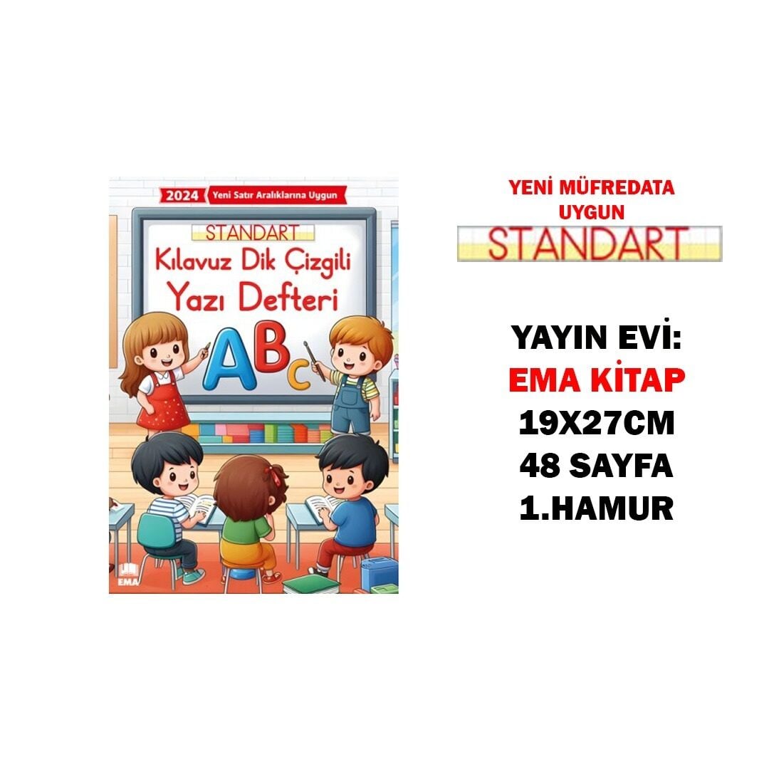 Toptan Kılavuz Dik Çizgili Yazı Defteri 19x27cm