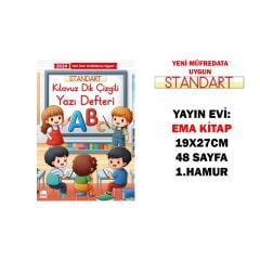 Toptan Kılavuz Dik Çizgili Yazı Defteri 19x27cm