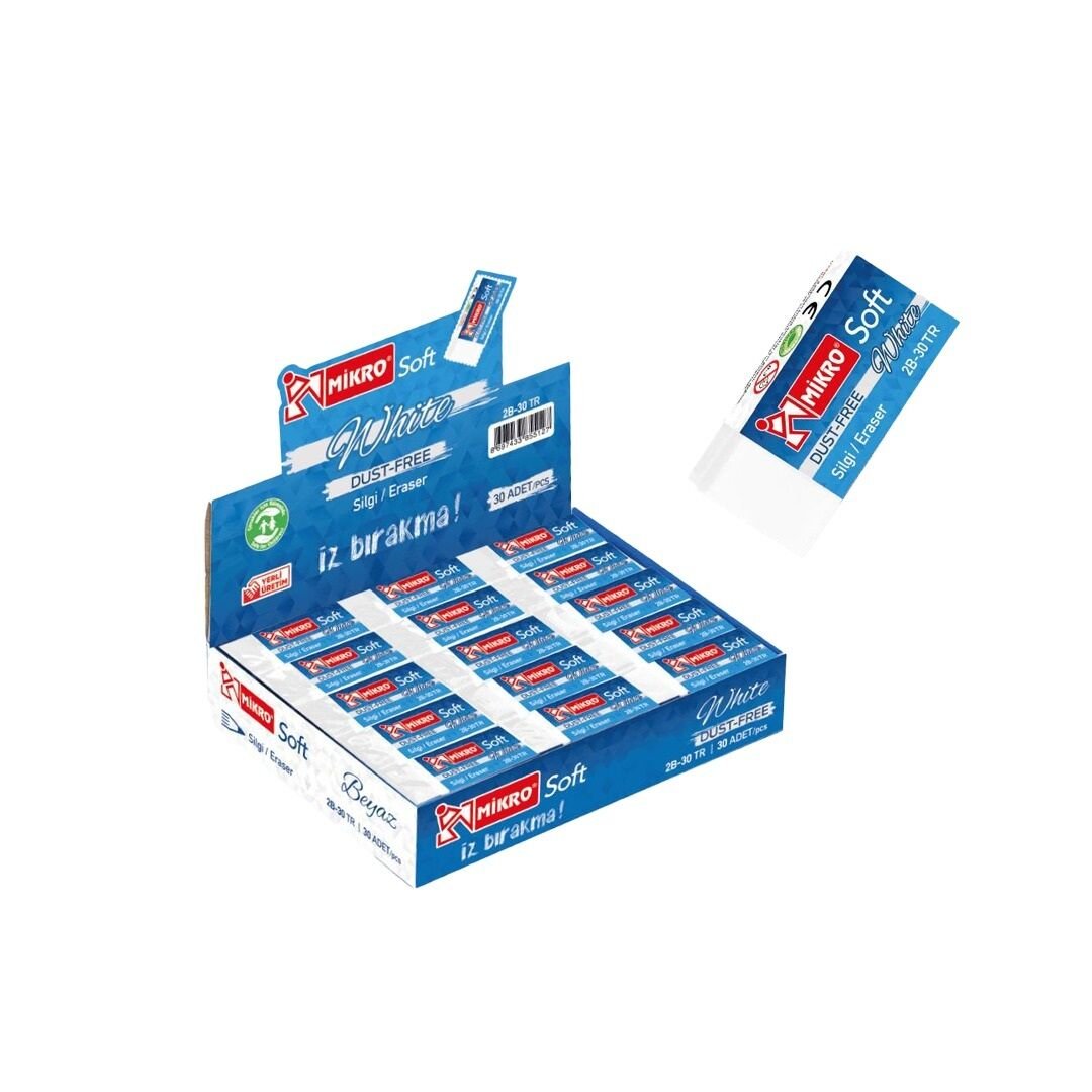 Toptan Mikro Beyaz Silgi 2B-30