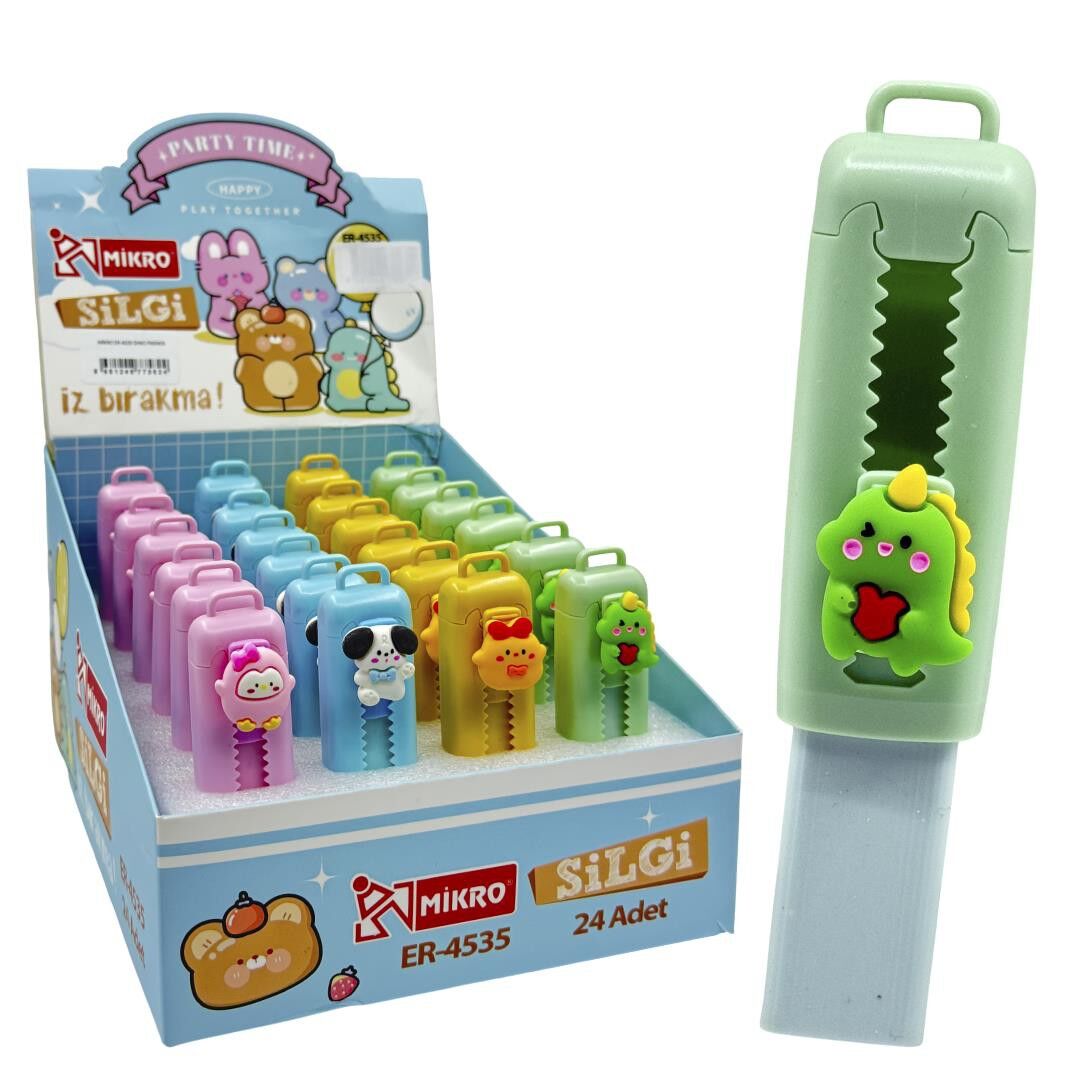 Toptan Mikro Dino Friends Sürgülü Silgi