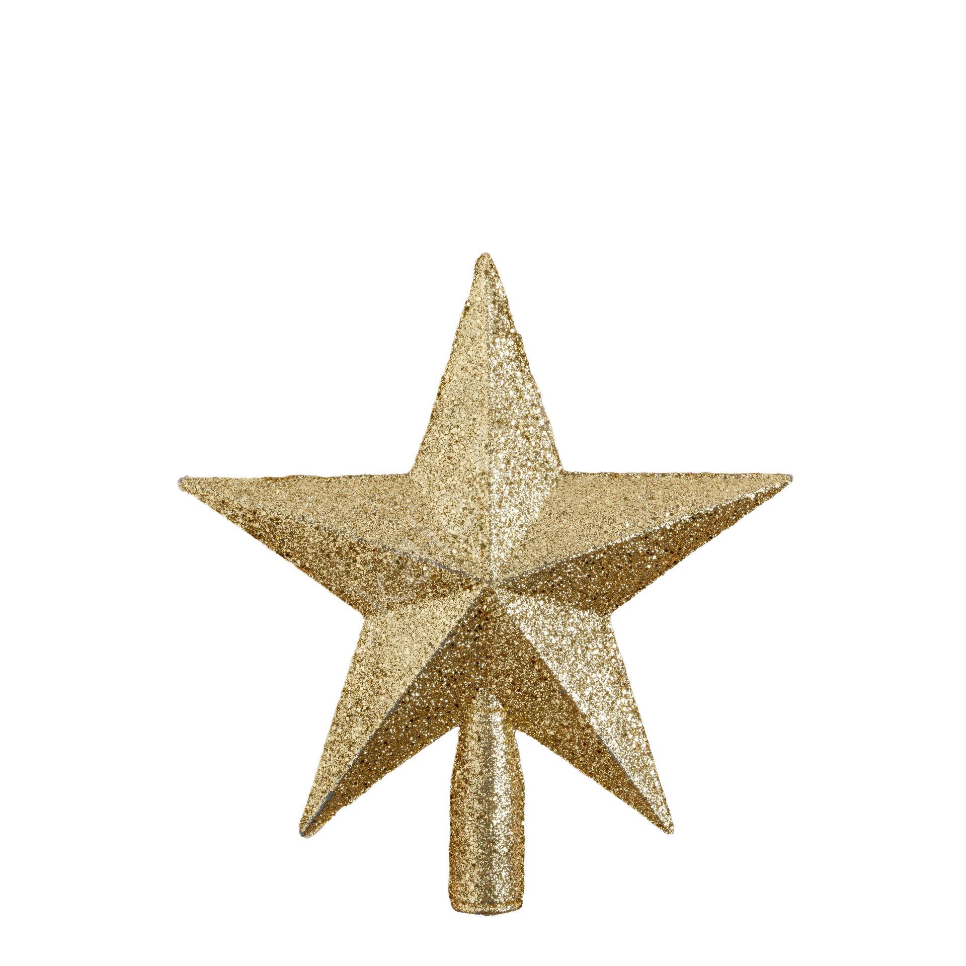Toptan Çam Tepeliği Plastik Yıldız 15 Cm Altın