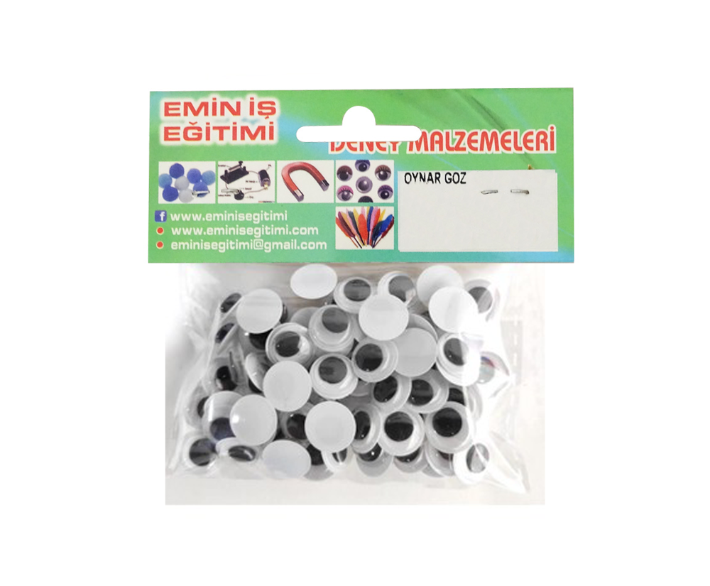 Toptan Siyah Oynar Göz (15 mm)